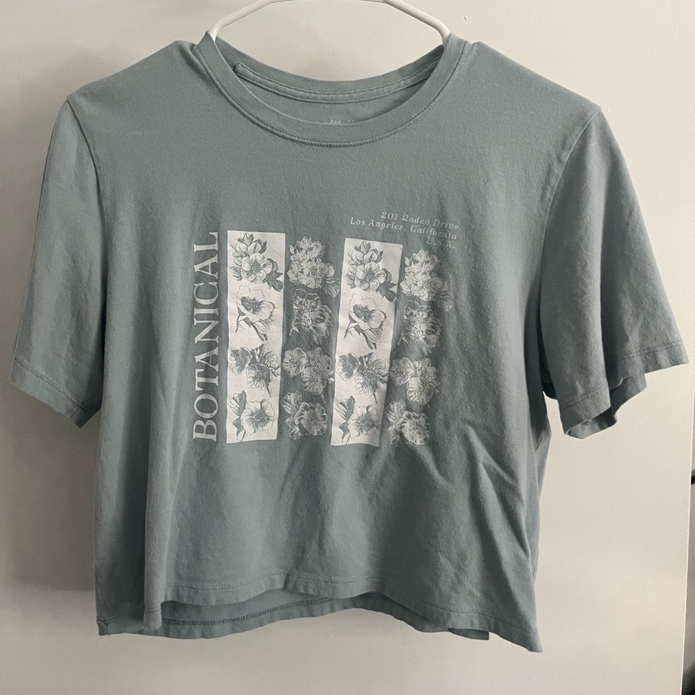 Abercrombie & Fitch Gray Botanical Crop Top
